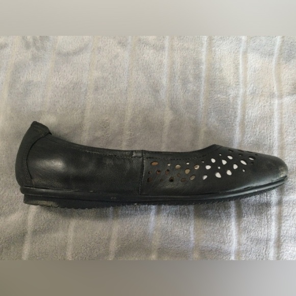 Josef Seibel Pippa 29 Black Nesty Oil Leather Ballet Flats EU 41 US 10 to 10.5 - Picture 11 of 13
